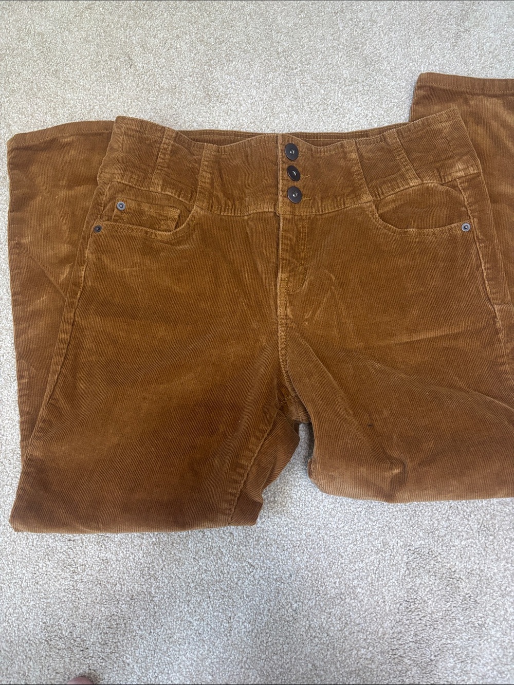 NOBO Women's Skinny Corduroy Pants in Warm Brown